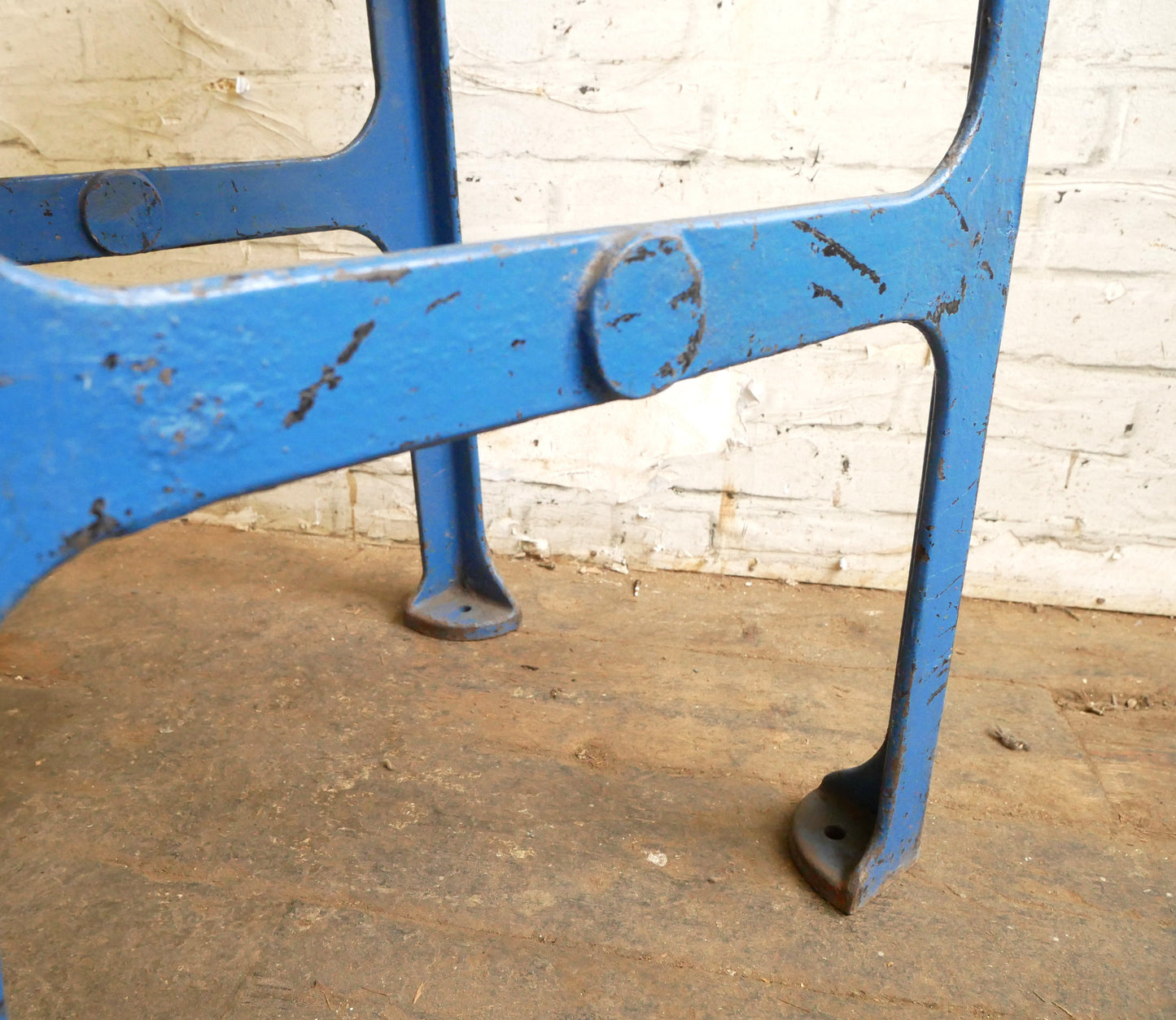 Vintage 50s 60s Mid Century Industrial Machinists Steel Workbench Desk Table