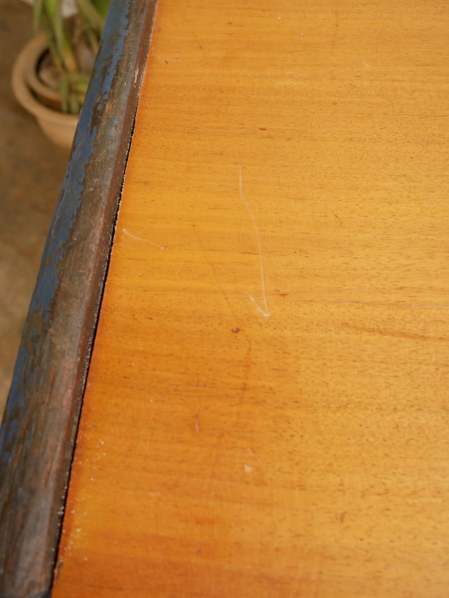 Vintage 50s 60s Mid Century Industrial Machinists Steel Workbench Desk Table