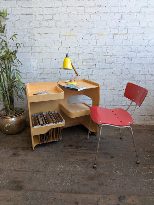 Vintage Habitat Bent Plywood Spacesaver Metamorphic Workstation Trolley