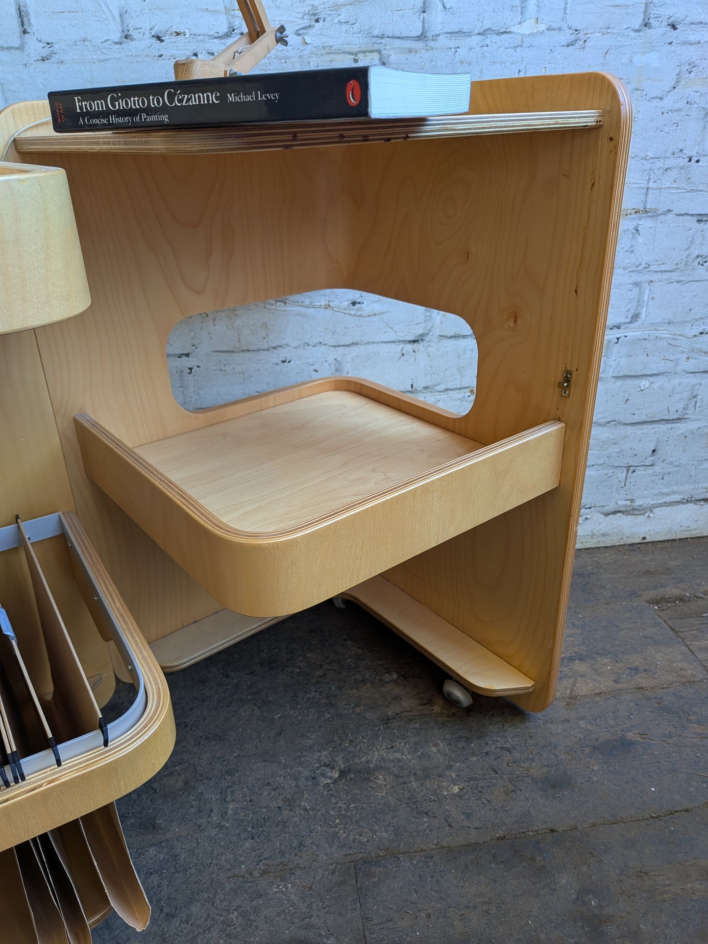 Vintage Habitat Bent Plywood Spacesaver Metamorphic Workstation Trolley