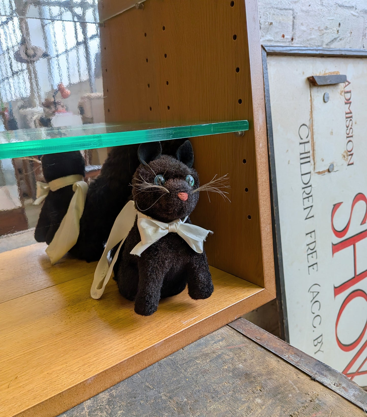 Vintage Retro Oak 4 Shelf Shop Haberdashery Table Top Display Shelving Unit.