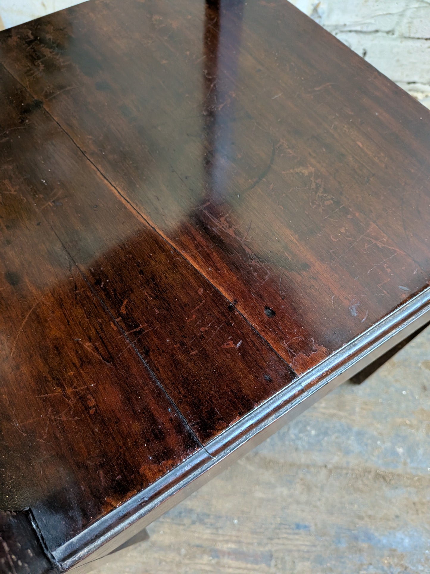 Antique Georgian Mahogany Gents Washstand Bedside Side Plant Table With Drawer