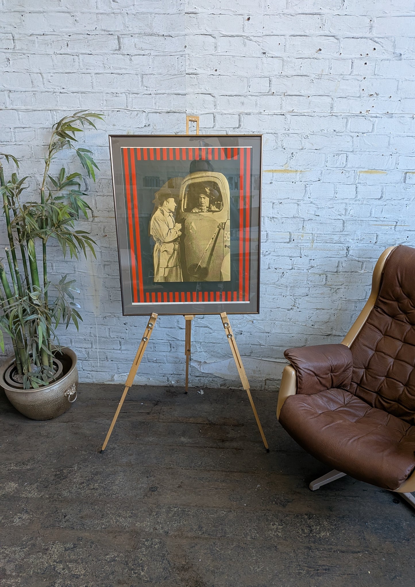 Vintage 1972 Ellen Kuhn Pop Art Style Limited Edition Signed Print - George Raft & Edward G Robinson