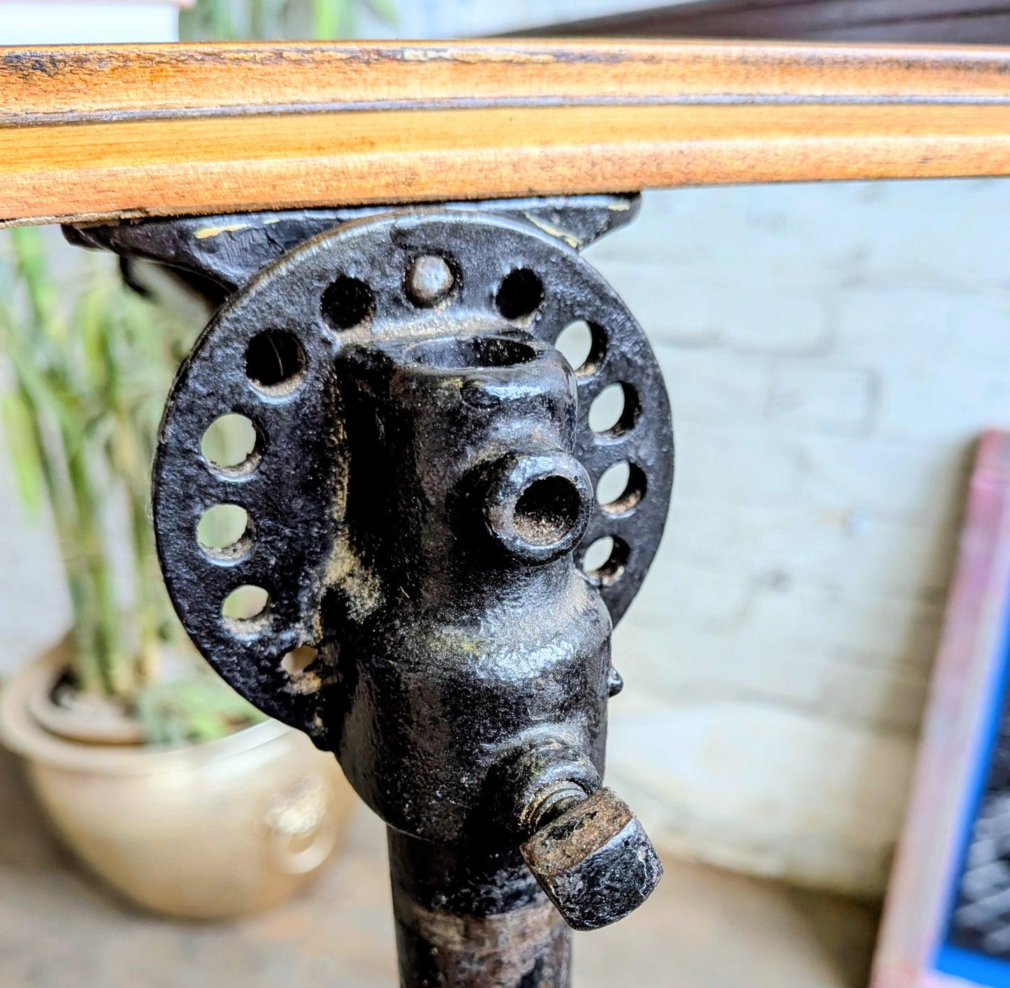 Antique Vintage Adjustable Industrial Artists Workbench Desk Book Reading Table