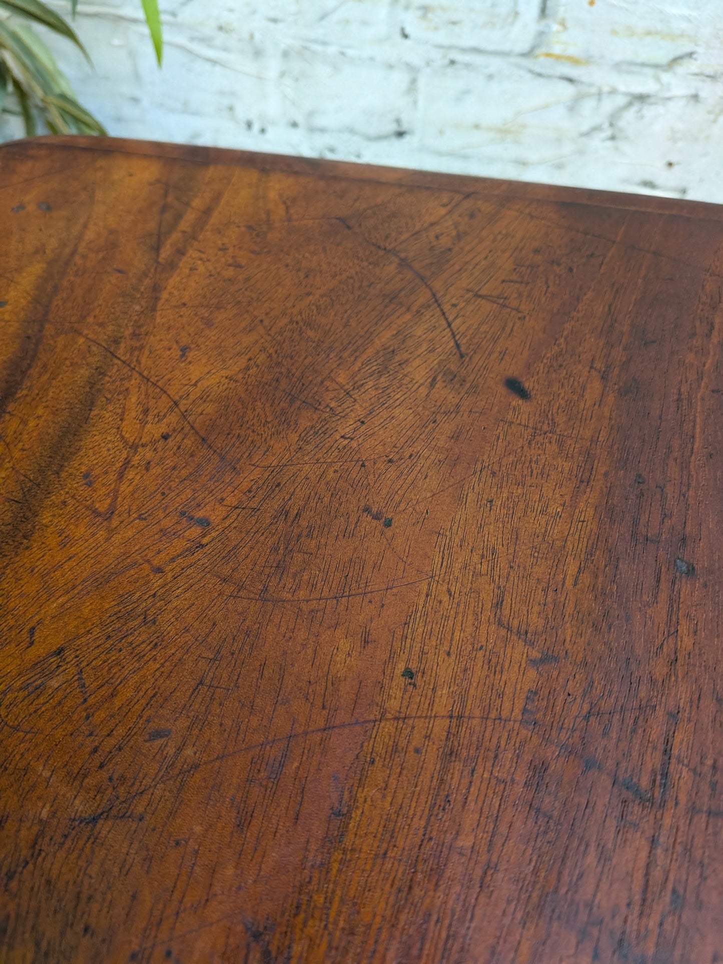 Antique Victorian Mahogany  Side End Hall Sofa Plant Pedestal Table