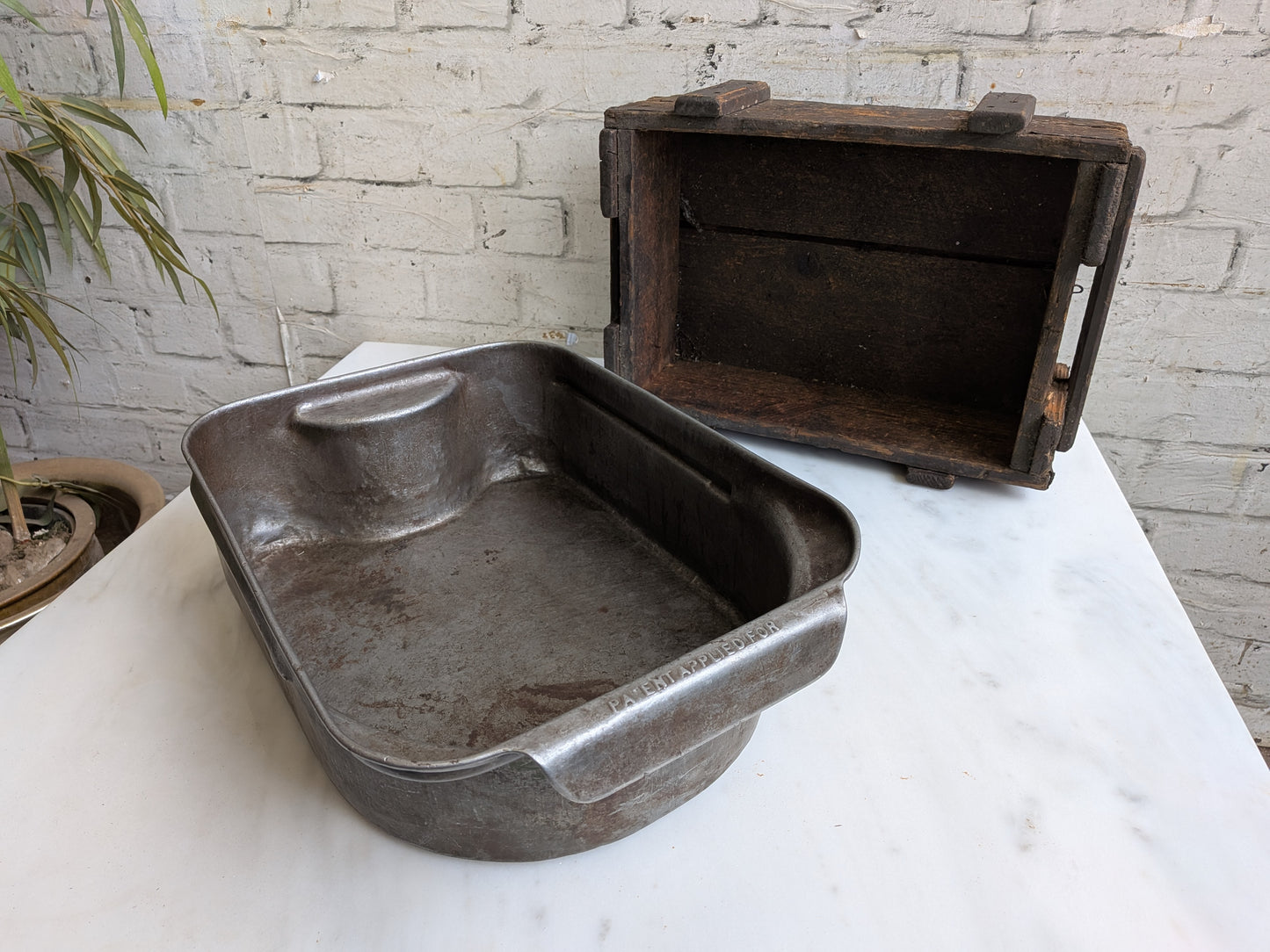 Vintage 40s 50s Mid Century Industrial Factory Steel Metal Storage Case Box Bin
