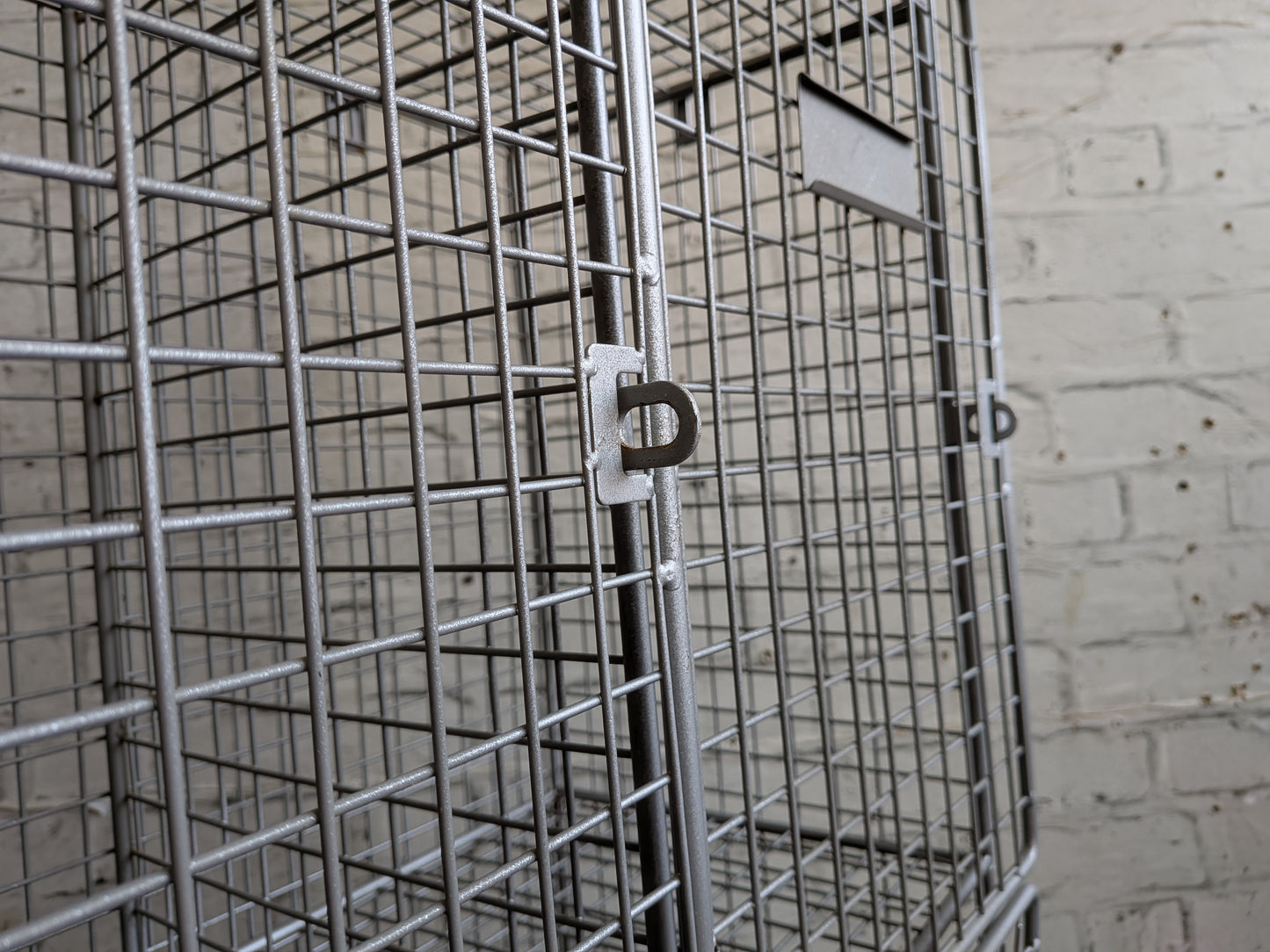 Industrial Retro Mid Century Modern Style Metal Steel Wire Coat Storage Locker