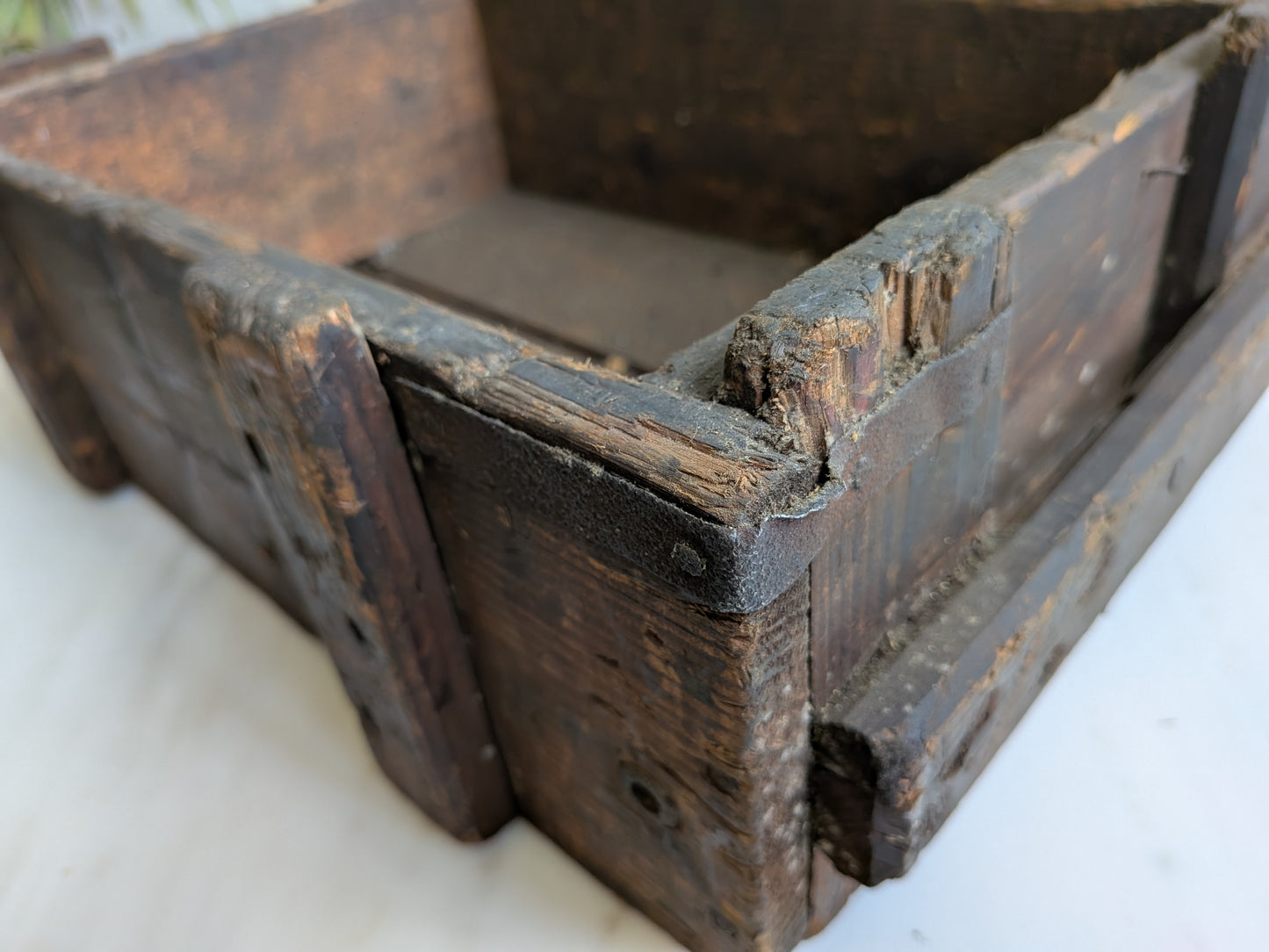 Small Vintage 40s 50s Pine Military Industrial Ammunition Storage Case Crate Box