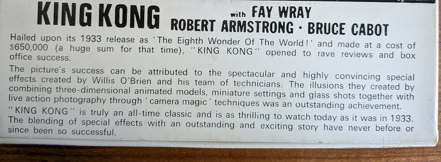 6 x Vintage 1970s Mountain Films Super 8mm Cine Film Reels  of King Kong 1933