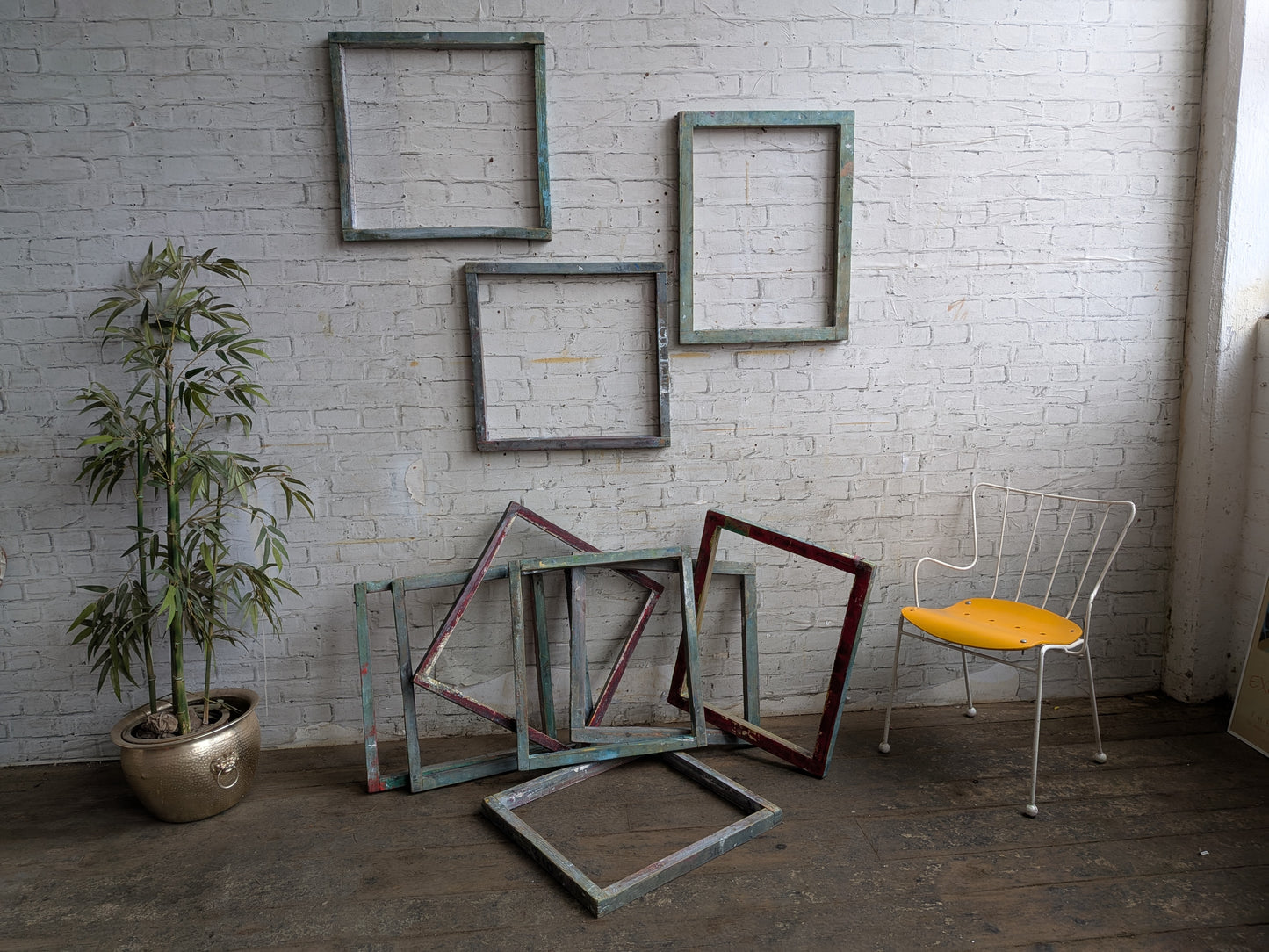 1 x Vintage Industrial Silkscreen Printing Wooden Frame - Picture Frame 👍 Mirror 👍 Blackboard 👍