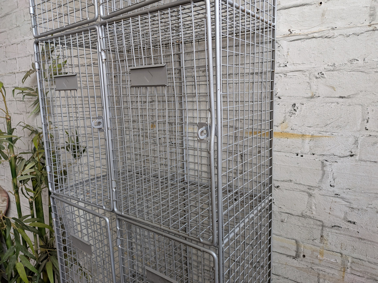 Industrial Retro Mid Century Modern Style Metal Steel Wire Coat Storage Locker