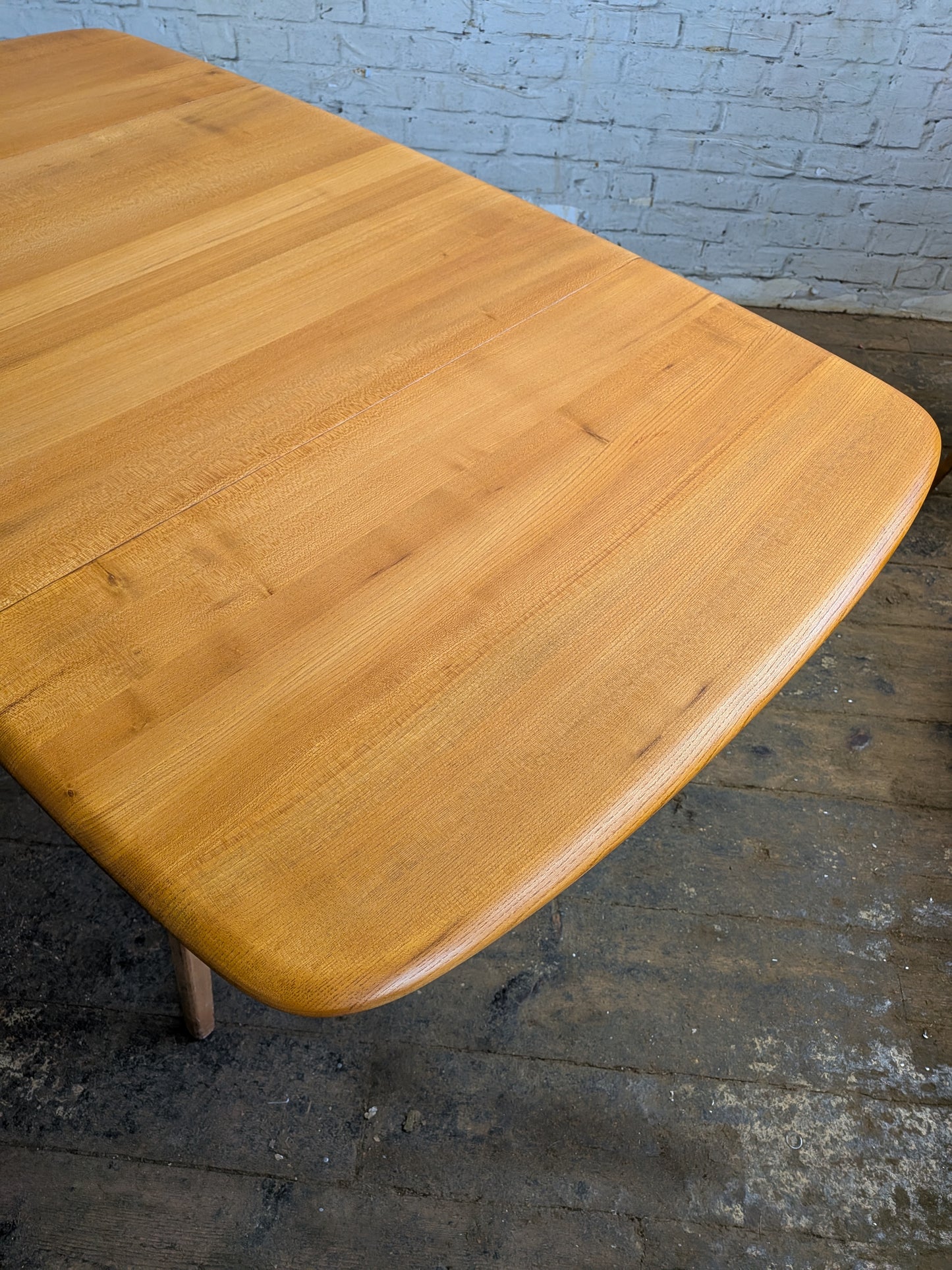 4 Mid Century Modern Ercol All Purpose Chairs and Ercol Drop Leaf Kitchen Bistro Cafe Dining Table