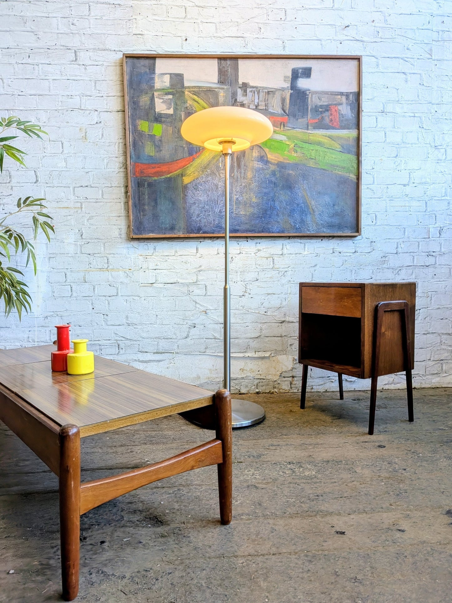 Vintage 60s 70s Retro Mid Century Modern Teak Coffee Table with Changeable Formica Top