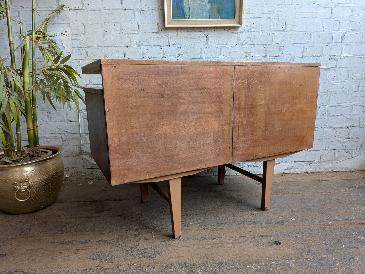 Vintage 70s Retro Mid Century Modern Chest of 4 Drawers Small Sideboard