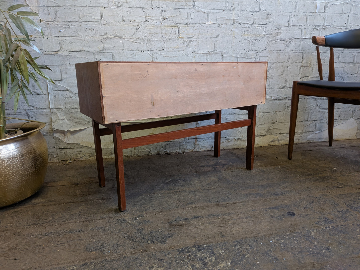 Vintage 60s Mid Century Modern Danish Niels Clausen NC Mobler Chest of 2 Drawers Side Table