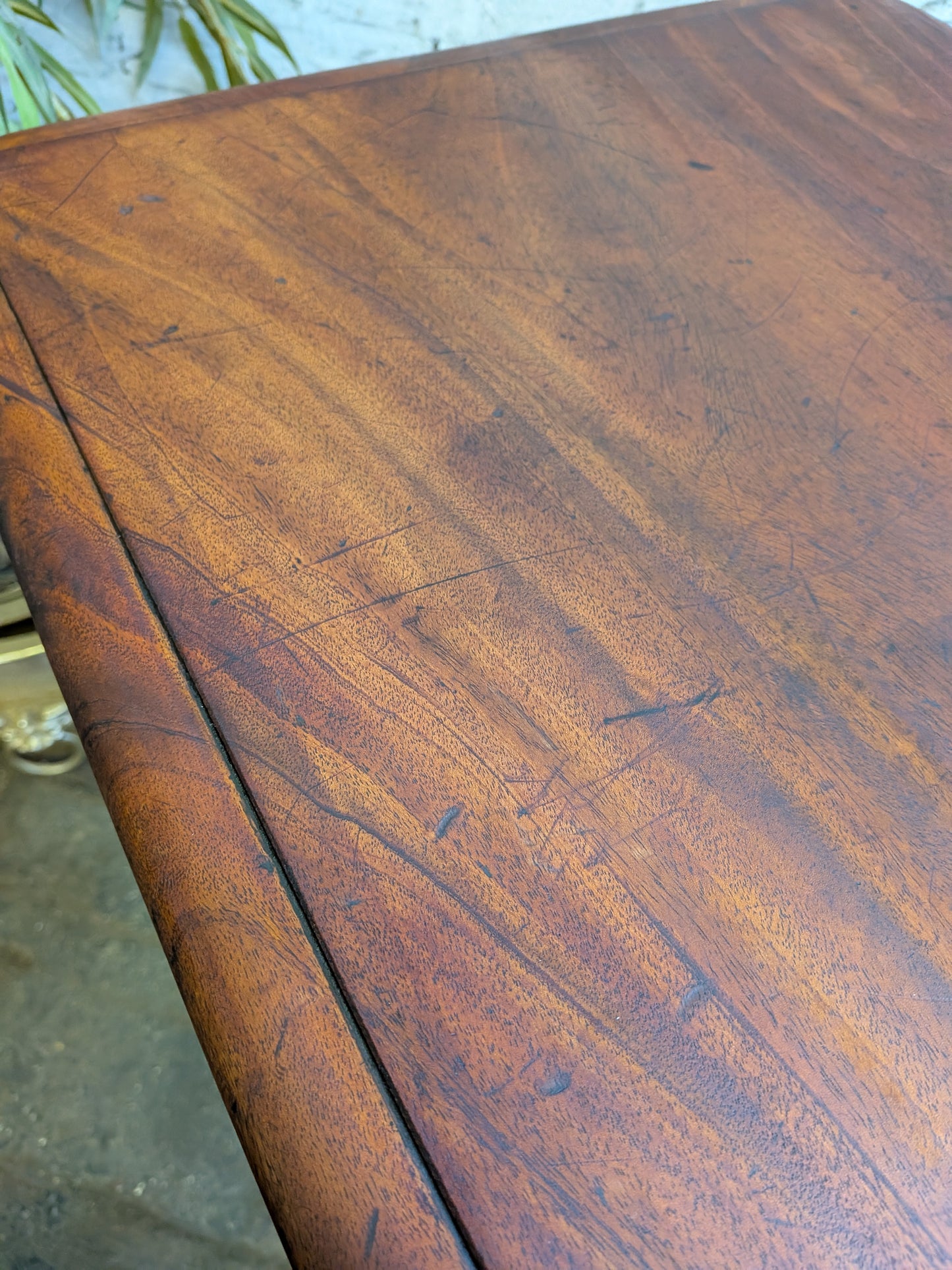 Antique Victorian Mahogany  Side End Hall Sofa Plant Pedestal Table