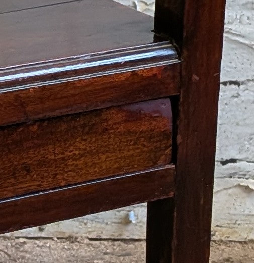 Antique Georgian Mahogany Gents Washstand Bedside Side Plant Table With Drawer