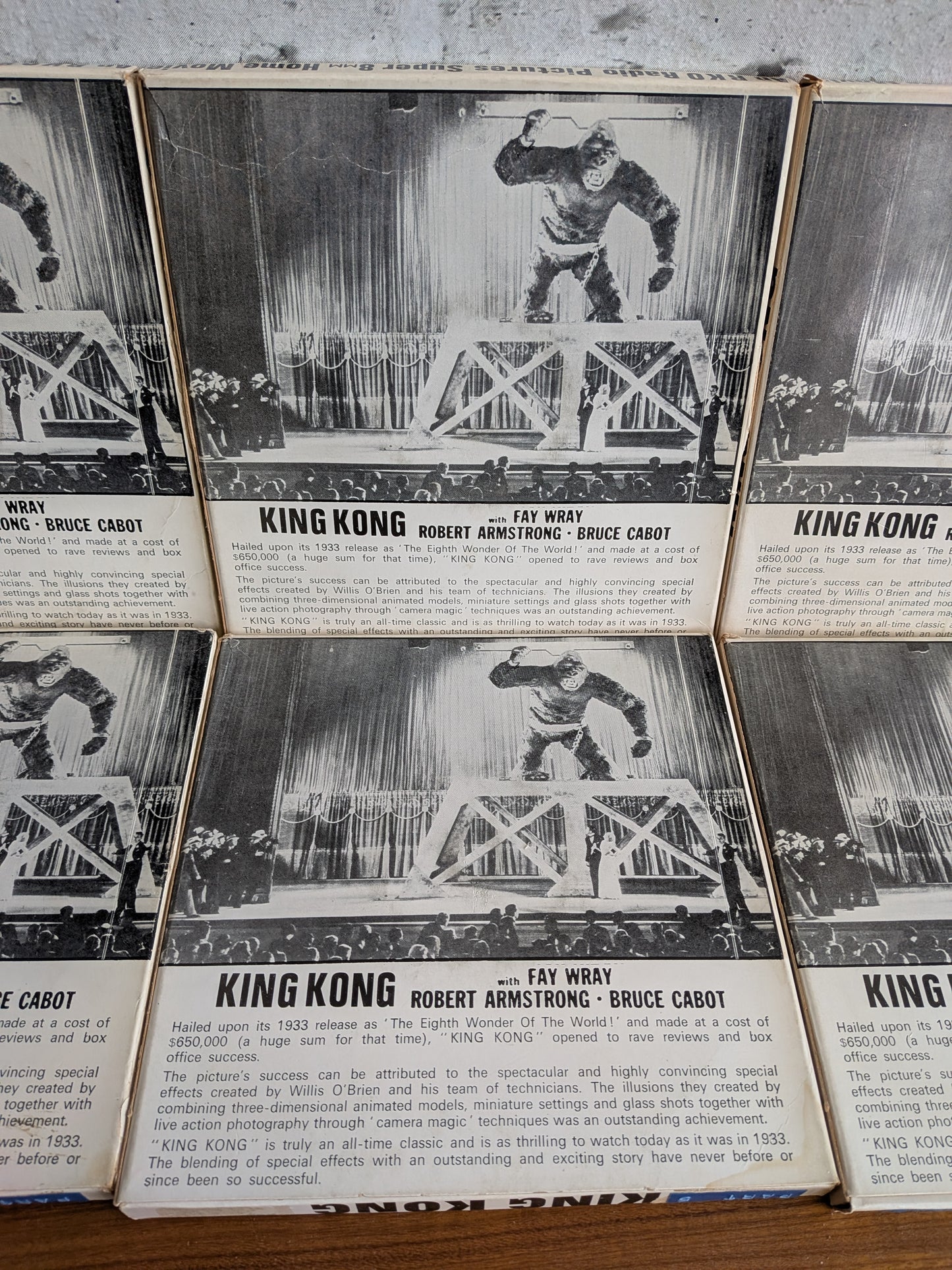 6 x Vintage 1970s Mountain Films Super 8mm Cine Film Reels  of King Kong 1933