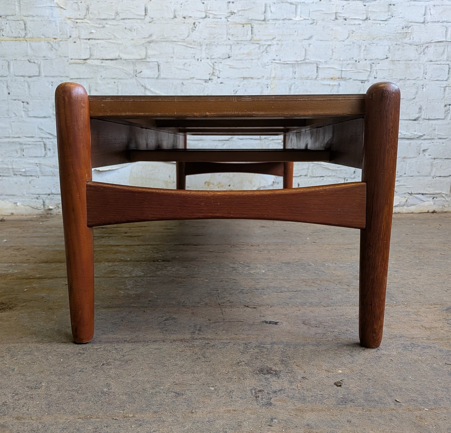Vintage 60s 70s Retro Mid Century Modern Teak Coffee Table with Changeable Formica Top