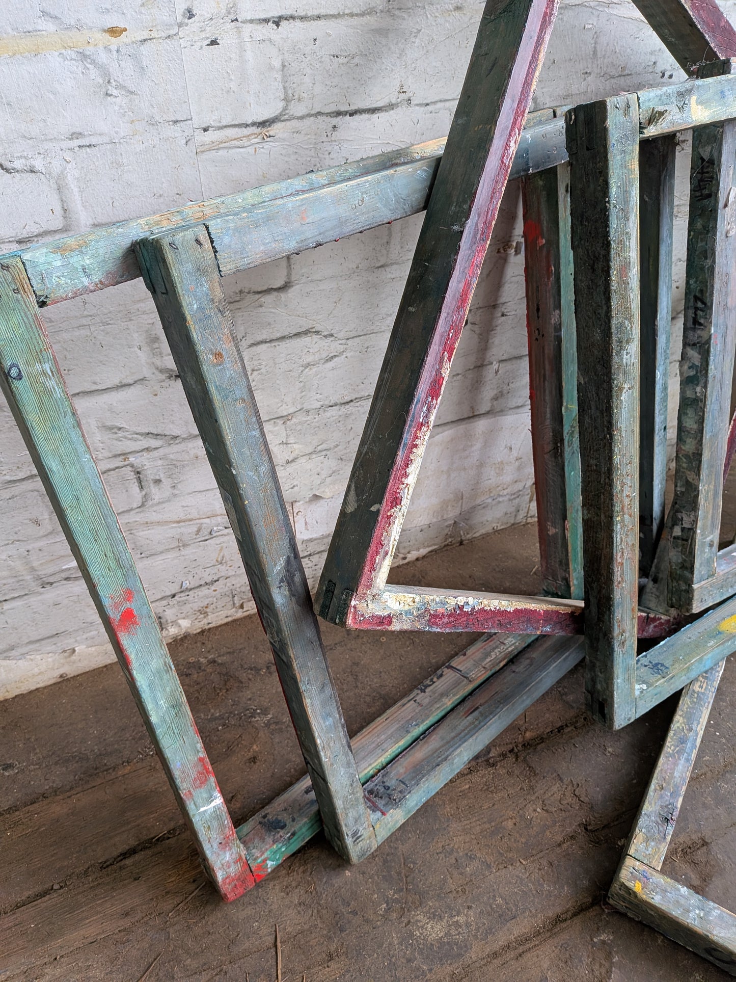 1 x Vintage Industrial Silkscreen Printing Wooden Frame - Picture Frame 👍 Mirror 👍 Blackboard 👍