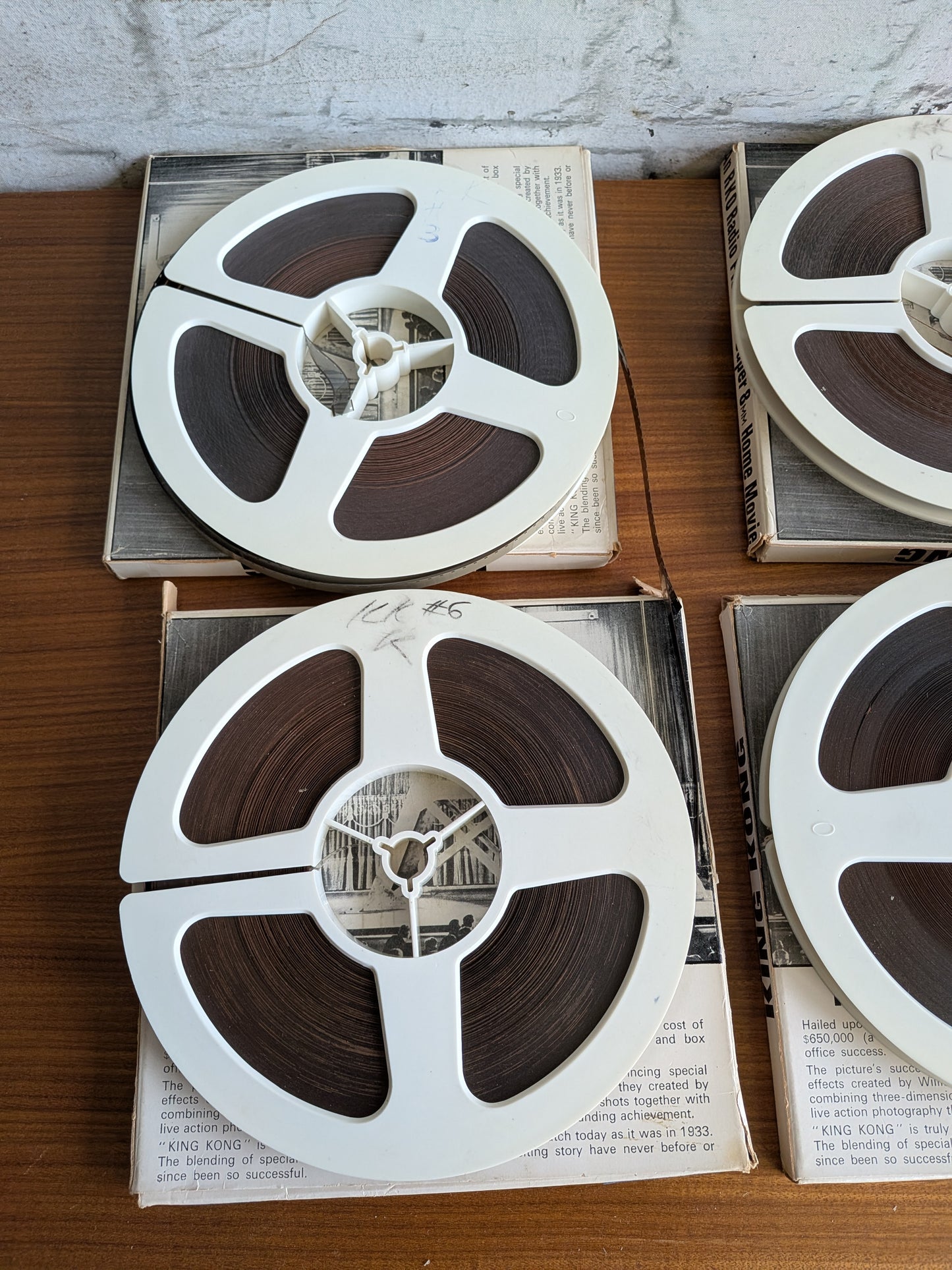 6 x Vintage 1970s Mountain Films Super 8mm Cine Film Reels  of King Kong 1933