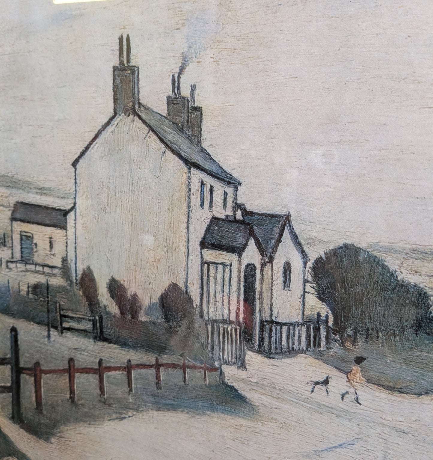 Rare Vintage 70s 80s Framed Print of L.S. Lowry A Country Road (1952)