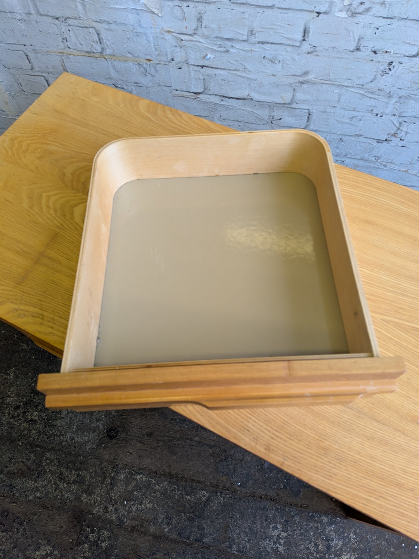 Vintage 70s Retro Mid Century Modern 2 Drawer Work Desk Dressing Vanity Table