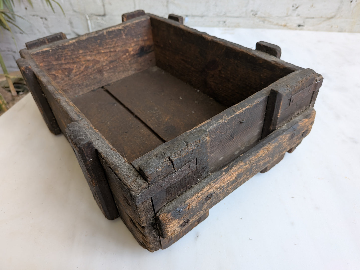 Small Vintage 40s 50s Pine Military Industrial Ammunition Storage Case Crate Box