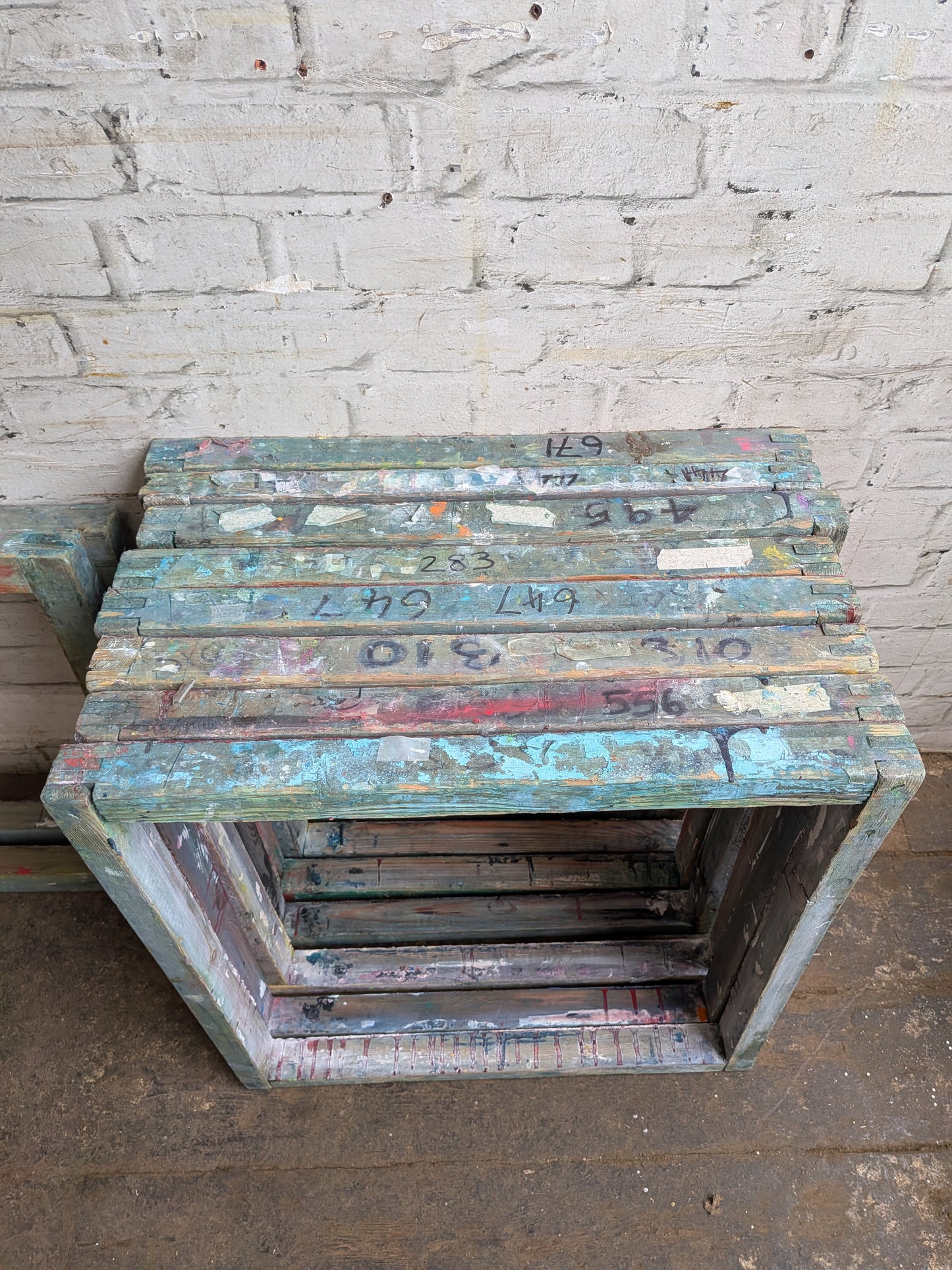 1 x Vintage Industrial Silkscreen Printing Wooden Frame - Picture Frame 👍 Mirror 👍 Blackboard 👍