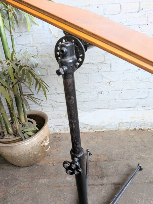 Antique Vintage Adjustable Industrial Artists Workbench Desk Book Reading Table