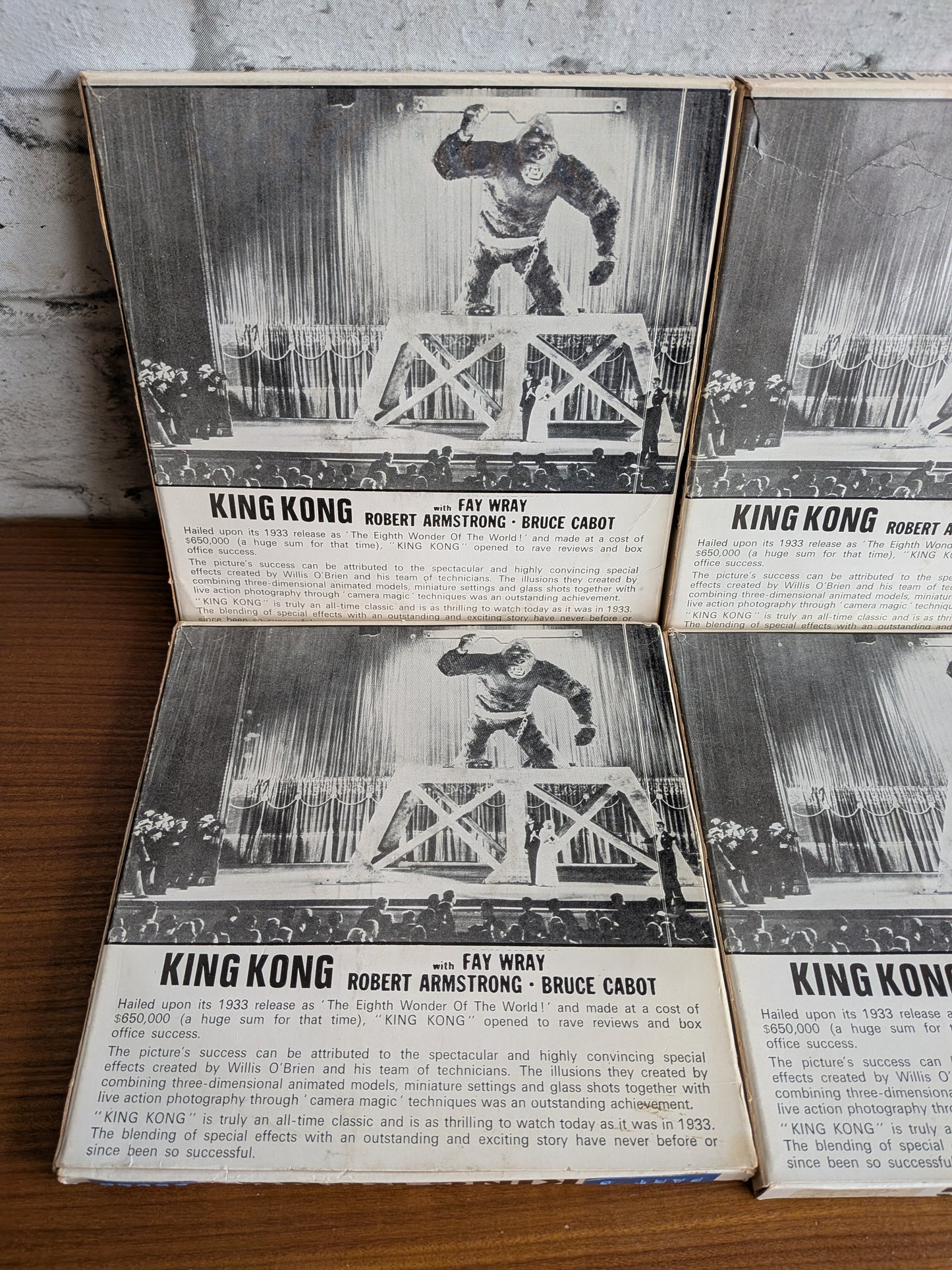 6 x Vintage 1970s Mountain Films Super 8mm Cine Film Reels  of King Kong 1933