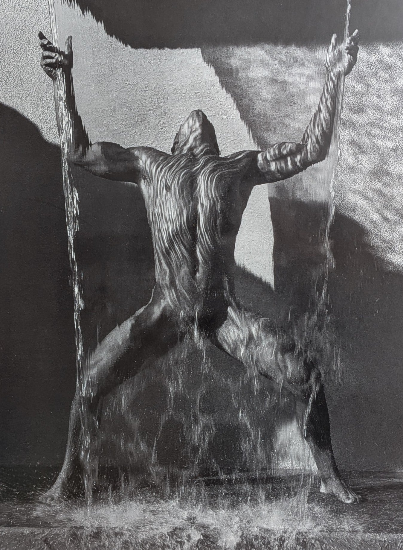Vintage Framed 1989 Herb Ritts Waterfall II Abstract Nude Photographic Poster