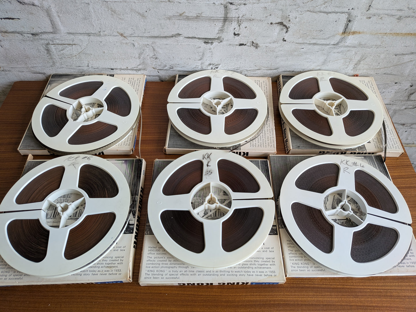 6 x Vintage 1970s Mountain Films Super 8mm Cine Film Reels  of King Kong 1933