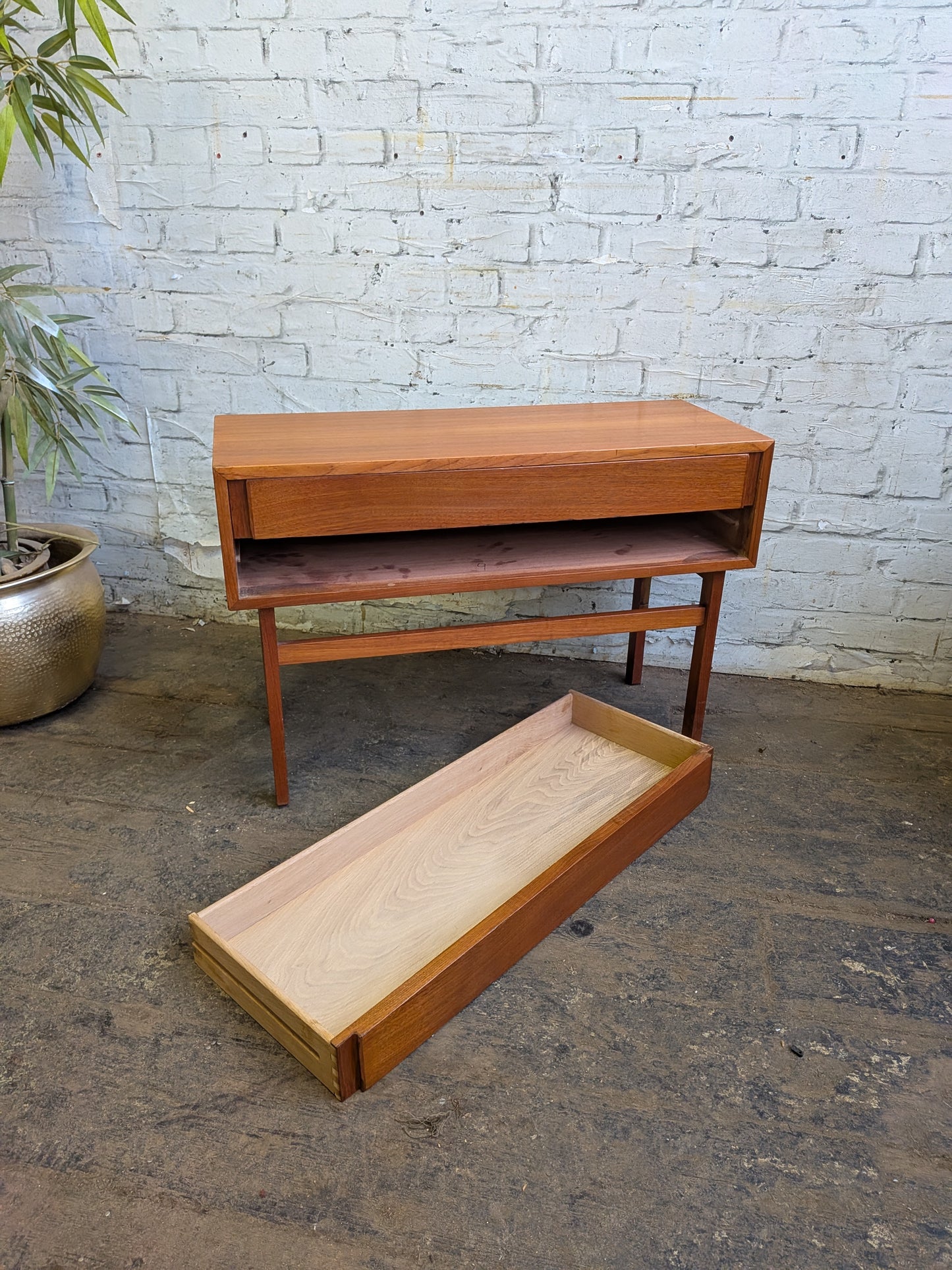 Vintage 60s Mid Century Modern Danish Niels Clausen NC Mobler Chest of 2 Drawers Side Table