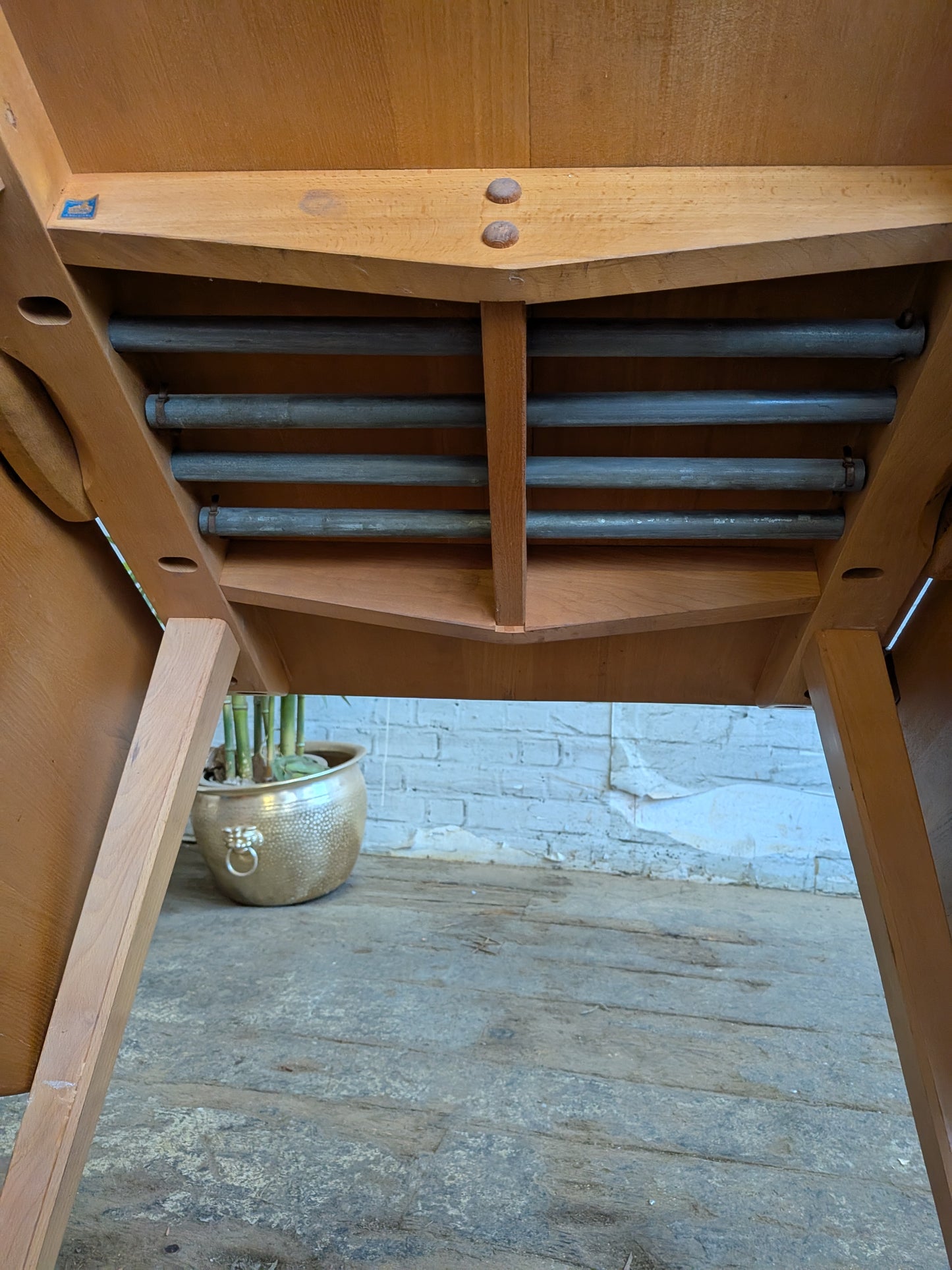 4 Mid Century Modern Ercol All Purpose Chairs and Ercol Drop Leaf Kitchen Bistro Cafe Dining Table