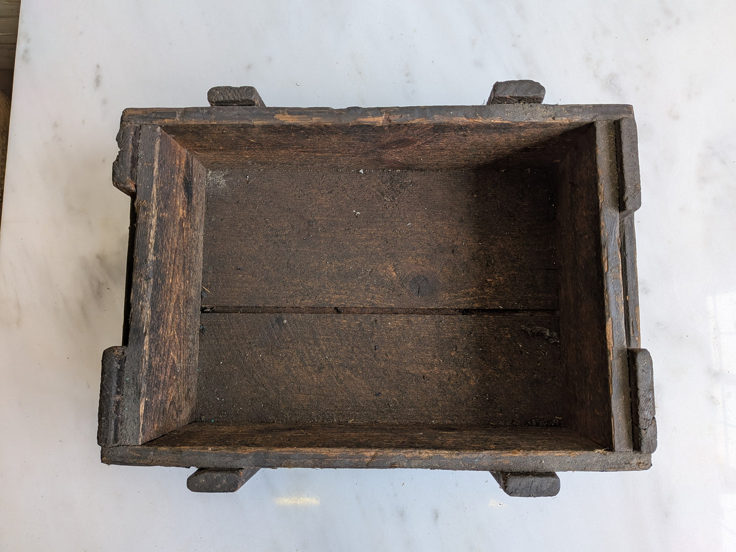 Small Vintage 40s 50s Pine Military Industrial Ammunition Storage Case Crate Box