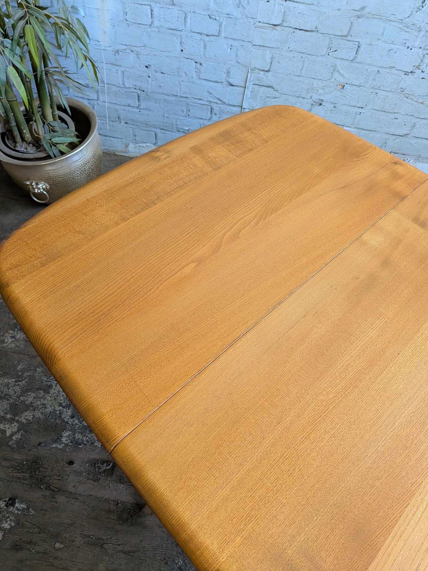 4 Mid Century Modern Ercol All Purpose Chairs and Ercol Drop Leaf Kitchen Bistro Cafe Dining Table