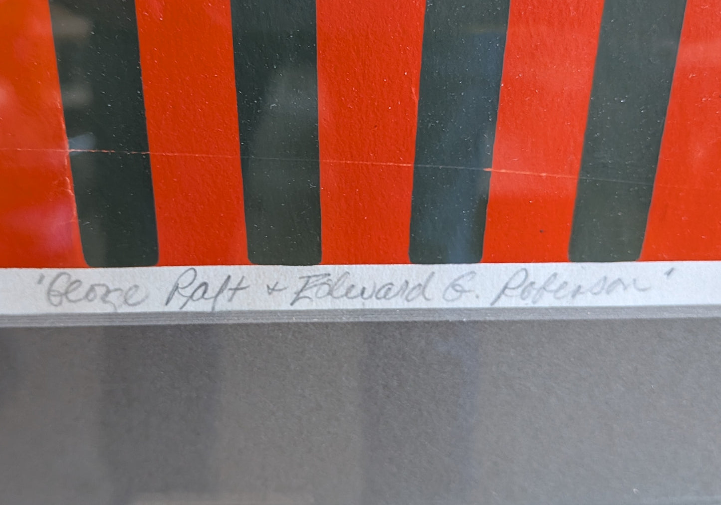 Vintage 1972 Ellen Kuhn Pop Art Style Limited Edition Signed Print - George Raft & Edward G Robinson