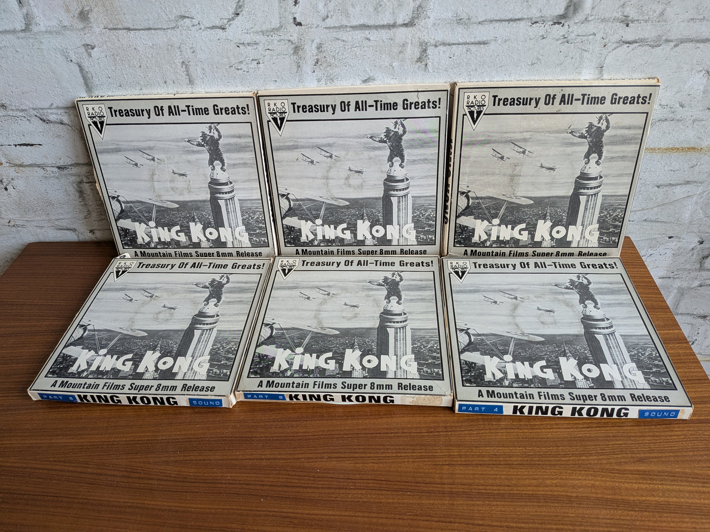 6 x Vintage 1970s Mountain Films Super 8mm Cine Film Reels  of King Kong 1933