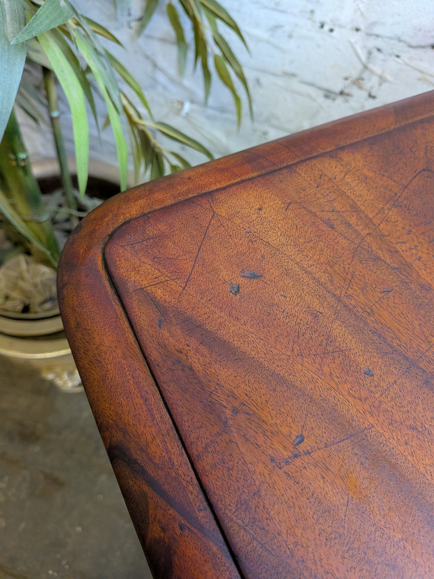 Antique Victorian Mahogany  Side End Hall Sofa Plant Pedestal Table