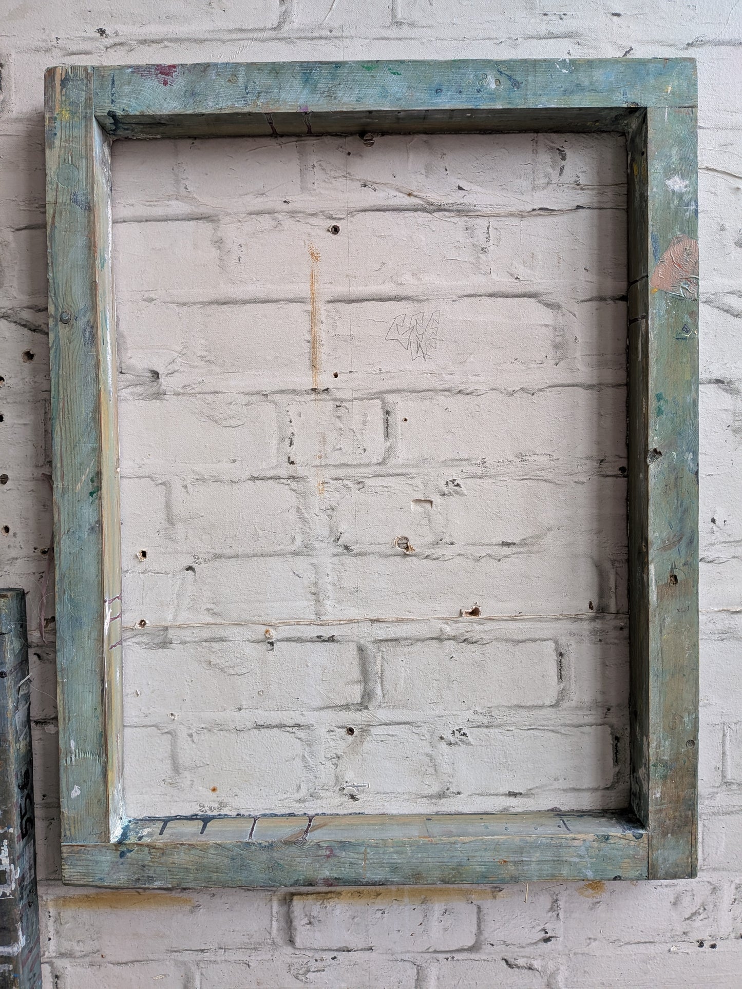 1 x Vintage Industrial Silkscreen Printing Wooden Frame - Picture Frame 👍 Mirror 👍 Blackboard 👍