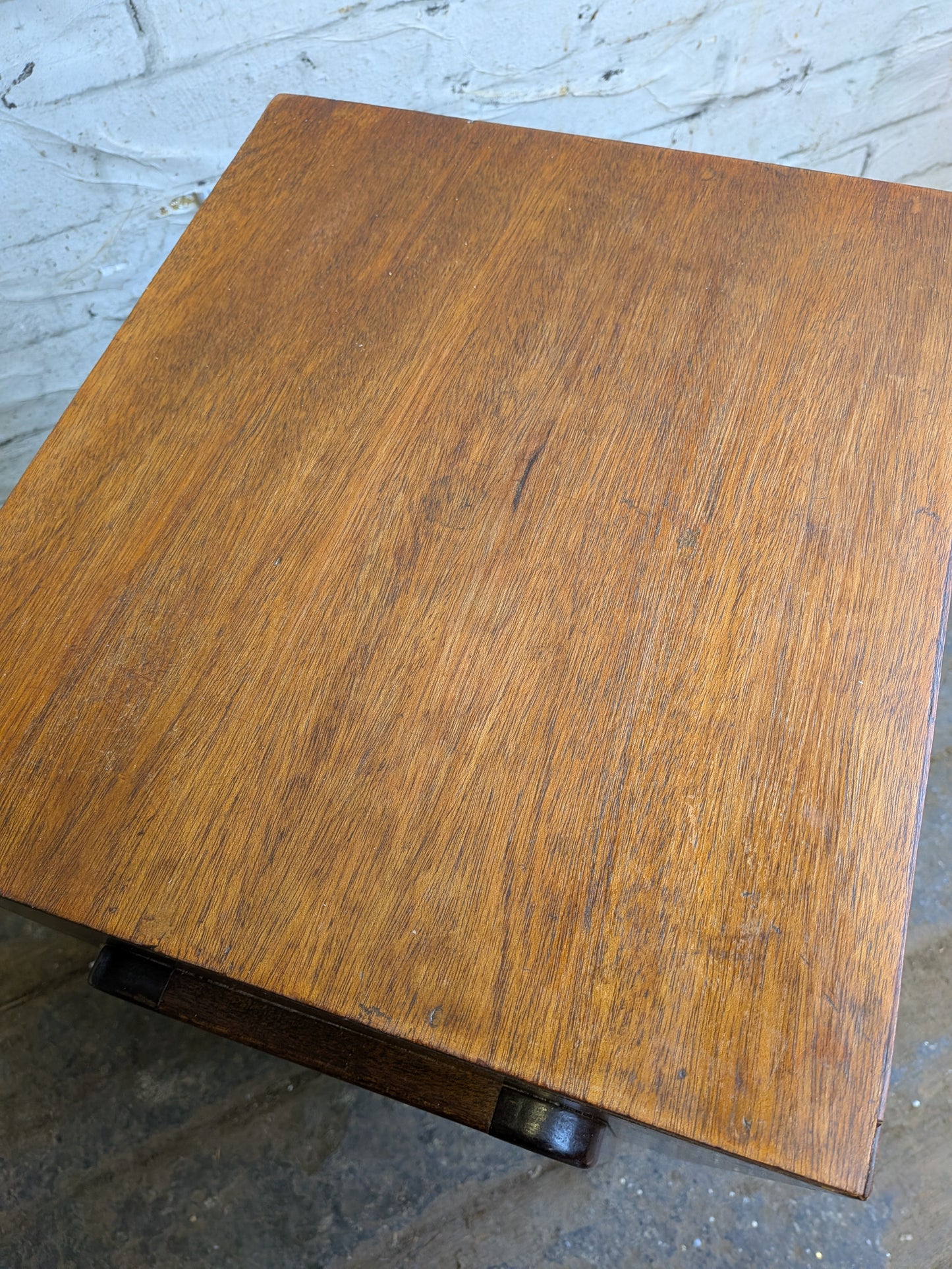 Vintage 1950s 60s Retro Mid Century Modern Side Table Bedside Cabinet with Single Drawer