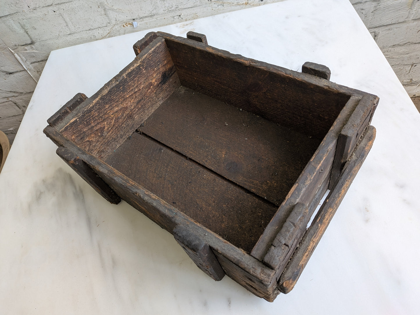 Small Vintage 40s 50s Pine Military Industrial Ammunition Storage Case Crate Box