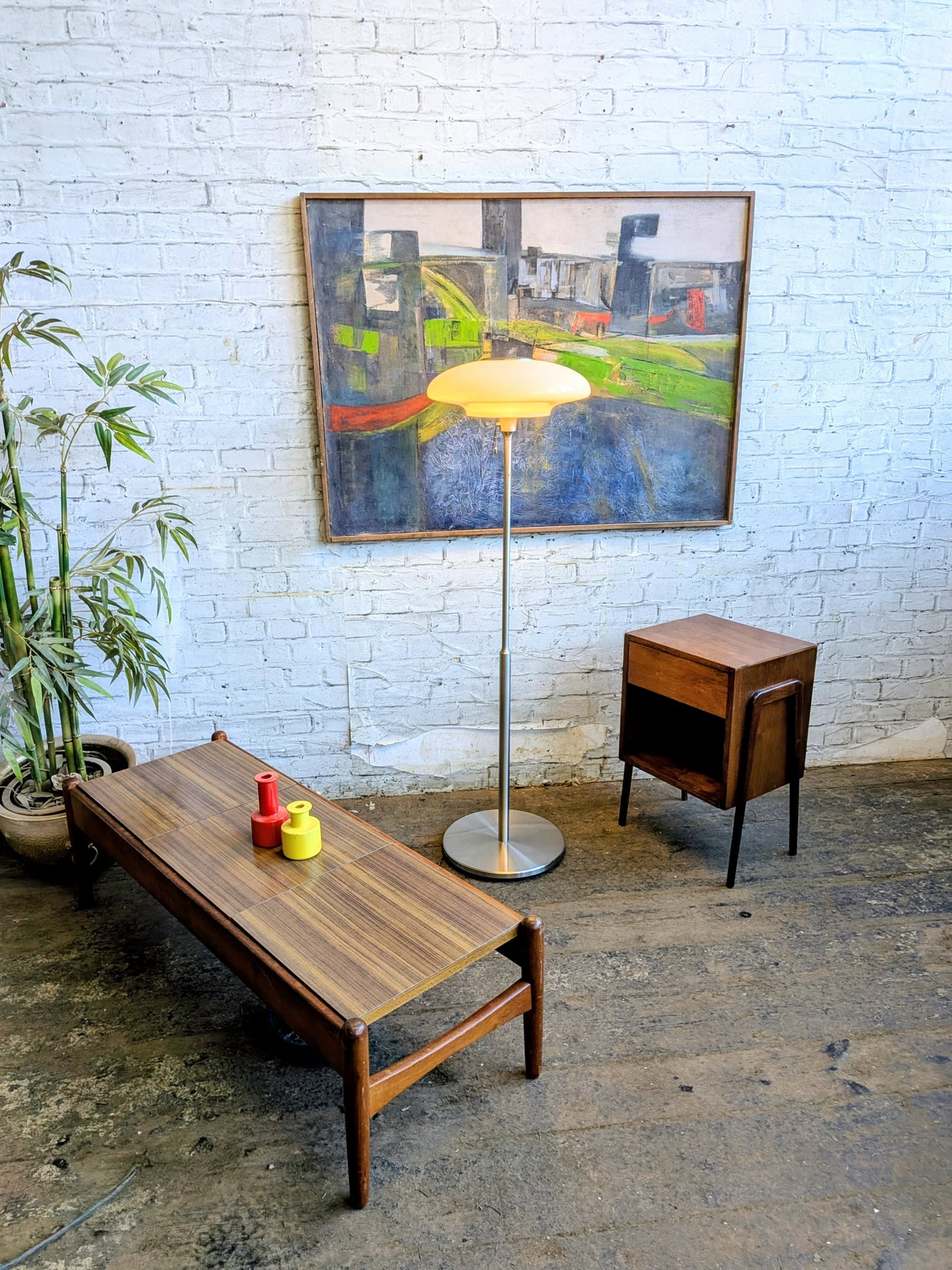 Vintage 60s 70s Retro Mid Century Modern Teak Coffee Table with Changeable Formica Top