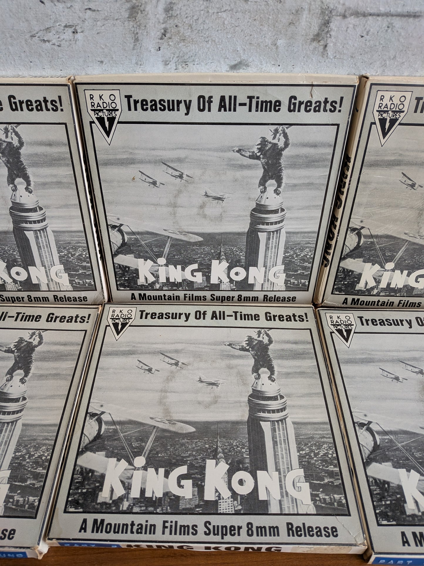 6 x Vintage 1970s Mountain Films Super 8mm Cine Film Reels  of King Kong 1933