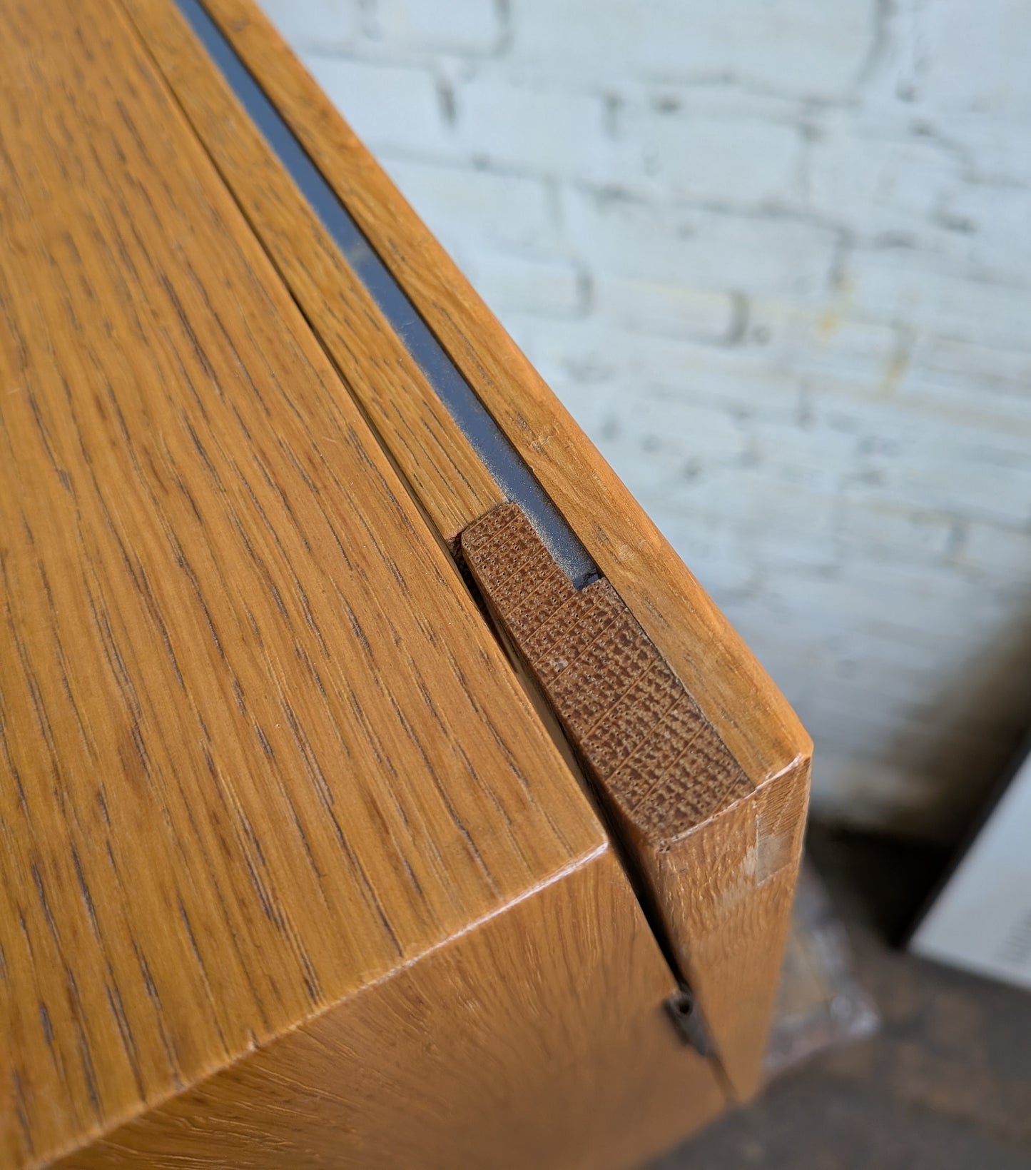 Vintage Retro Oak 4 Shelf Shop Haberdashery Table Top Display Shelving Unit.