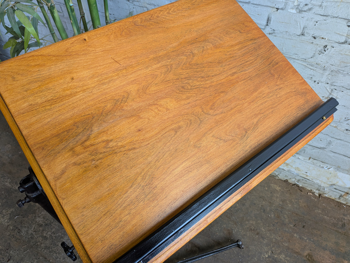 Antique Vintage Adjustable Industrial Artists Workbench Desk Book Reading Table