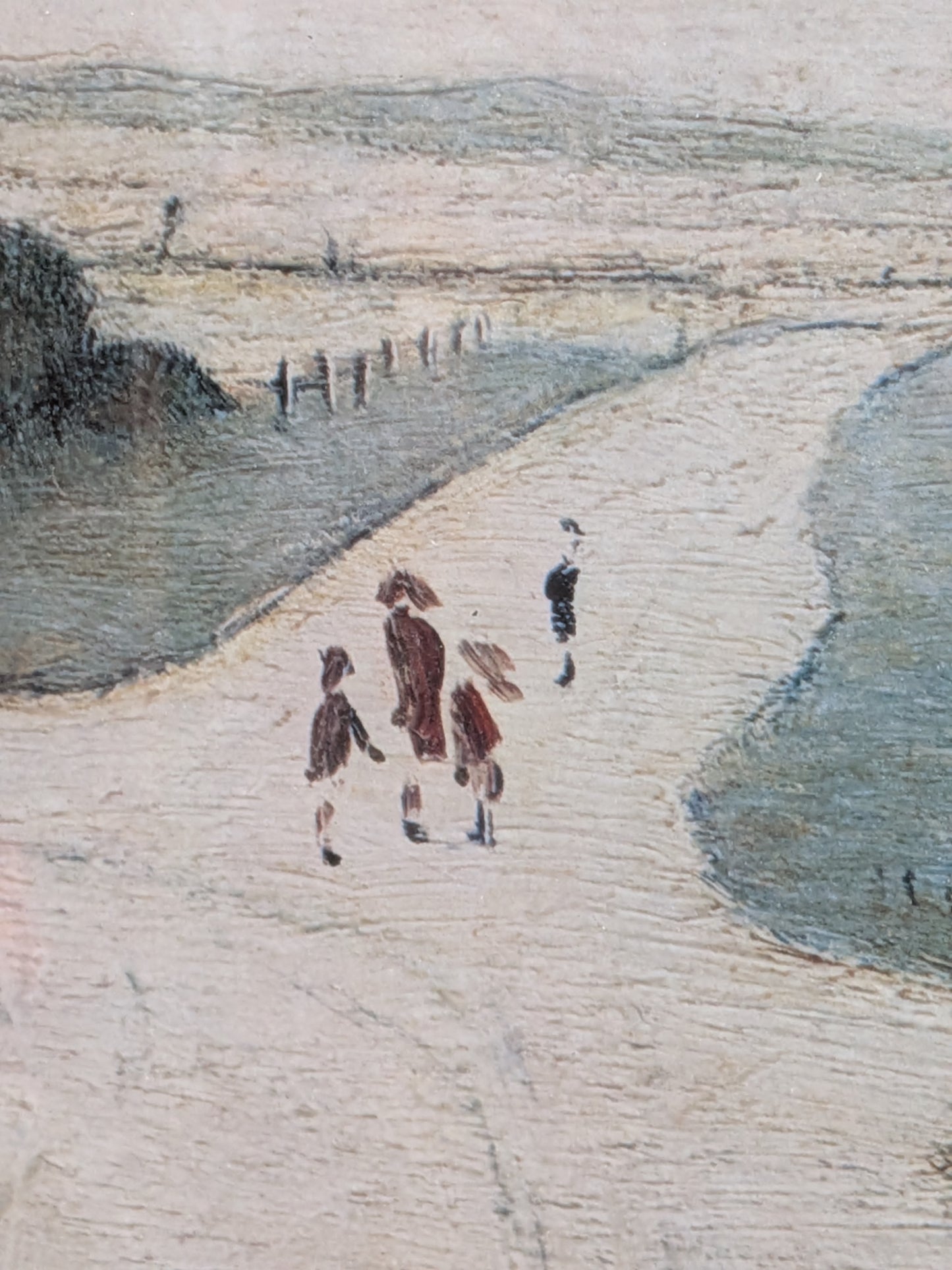 Rare Vintage 70s 80s Framed Print of L.S. Lowry A Country Road (1952)