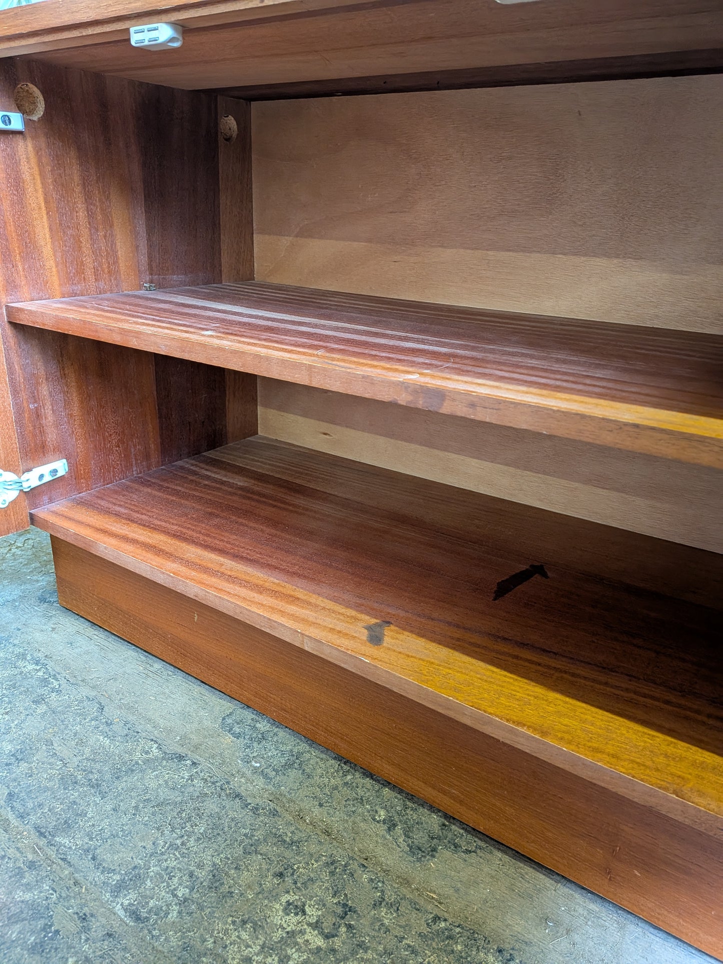 Vtg 60s 70s Retro Mid Century Modern Record Storage Media TV Cabinet Sideboard