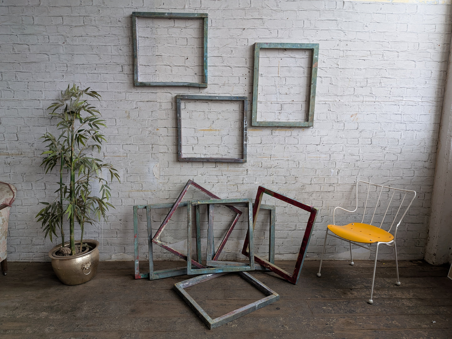 1 x Vintage Industrial Silkscreen Printing Wooden Frame - Picture Frame 👍 Mirror 👍 Blackboard 👍